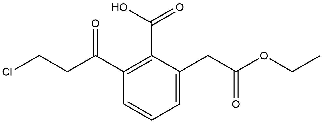 Ethyl 2-carboxy-3-(3-chloropropanoyl)phenylacetate,1806620-75-6,结构式