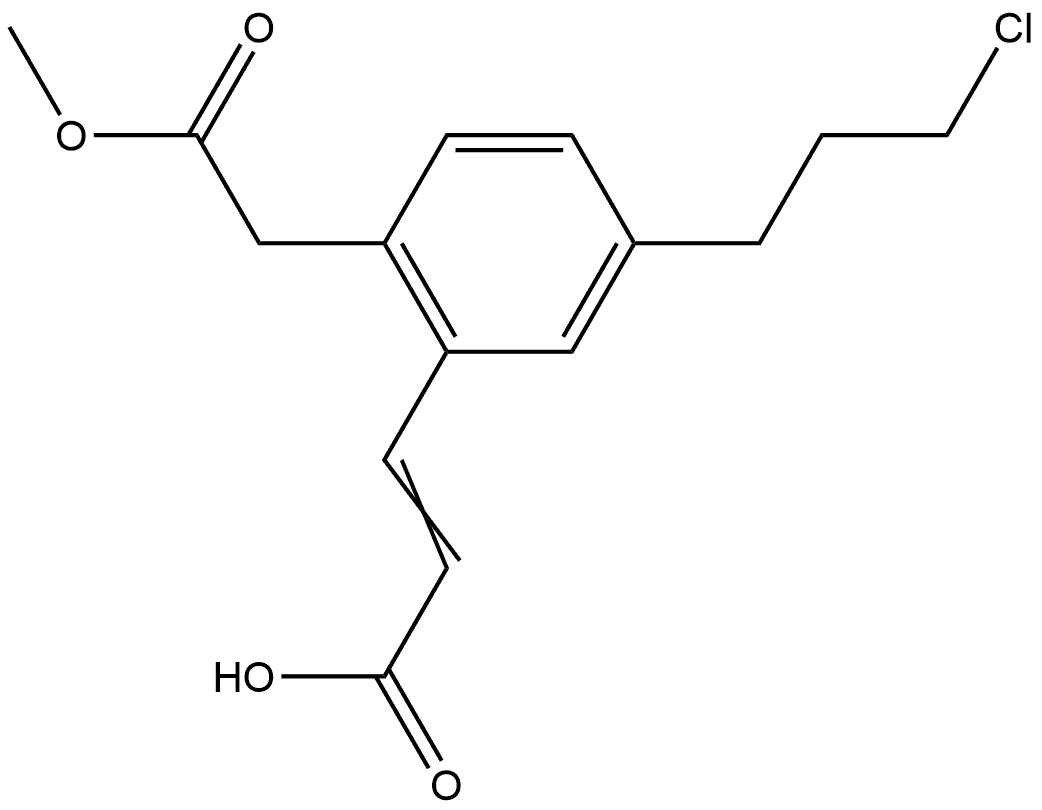 Methyl 2-(2-carboxyvinyl)-4-(3-chloropropyl)phenylacetate 结构式