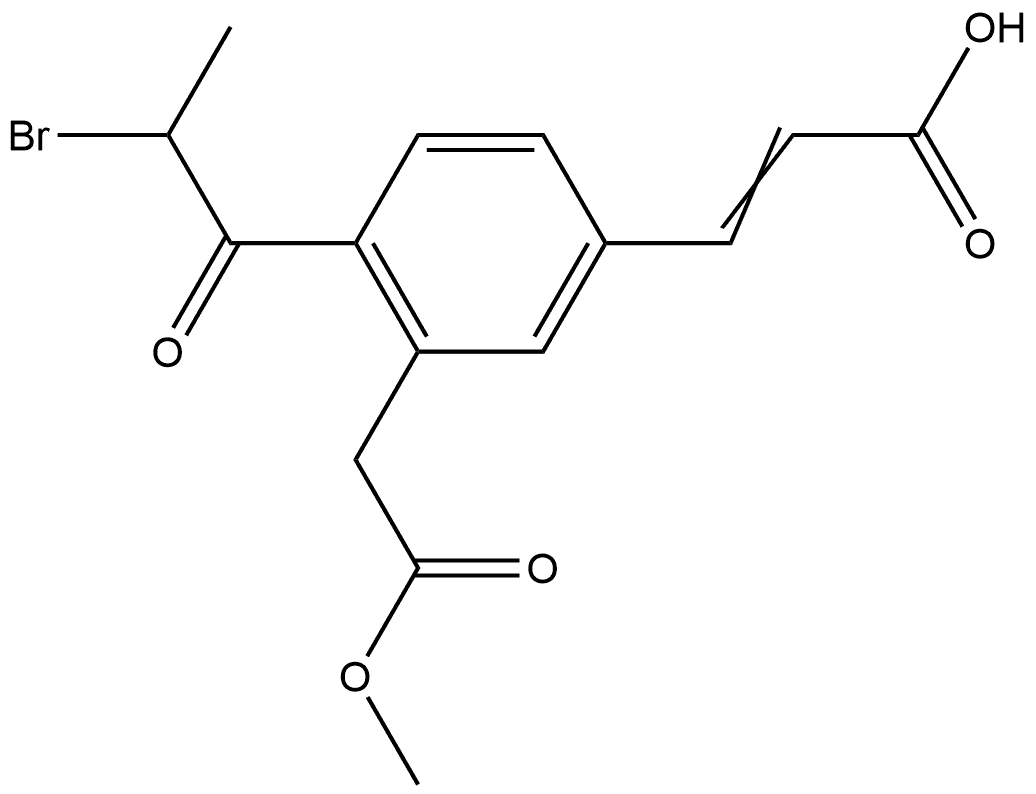 Methyl 2-(2-bromopropanoyl)-5-(2-carboxyvinyl)phenylacetate Structure