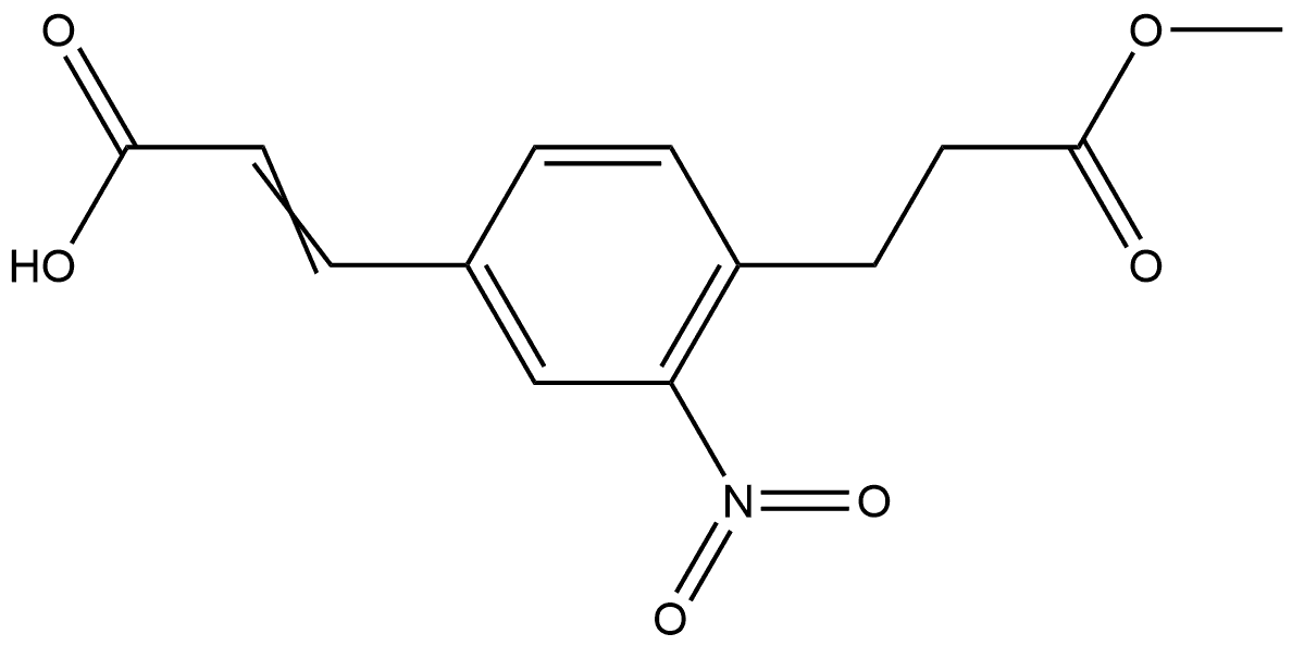 4-(3-Methoxy-3-oxopropyl)-3-nitrocinnamic acid,1807387-65-0,结构式