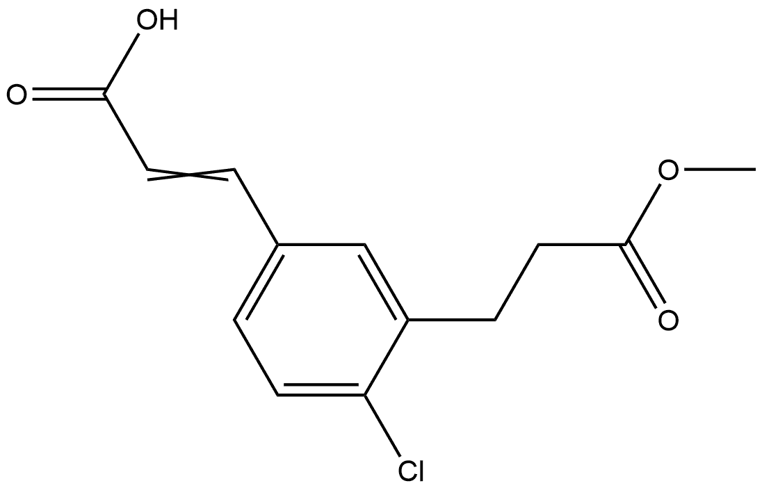 4-Chloro-3-(3-methoxy-3-oxopropyl)cinnamic acid 结构式