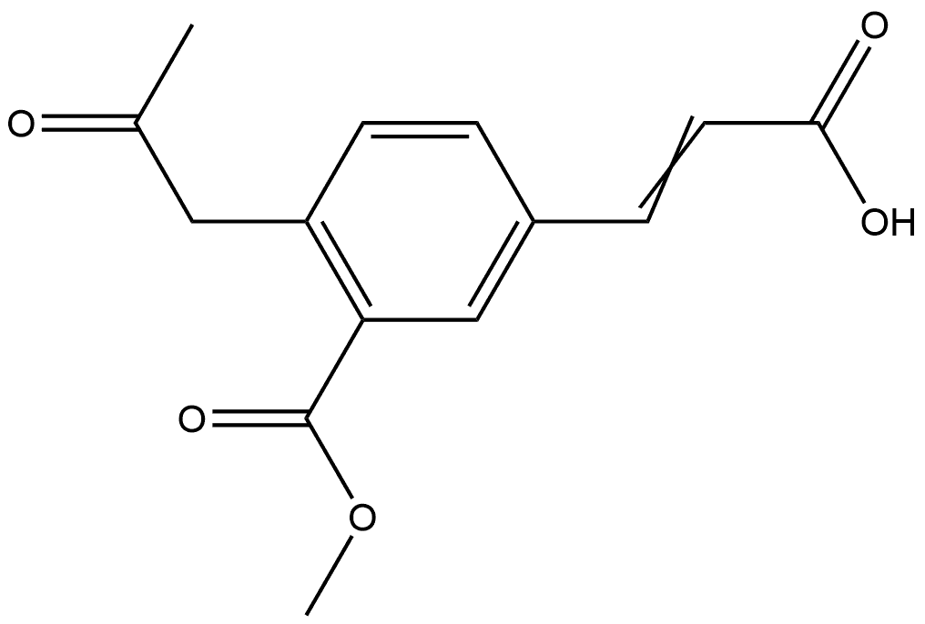 Methyl 5-(2-carboxyvinyl)-2-(2-oxopropyl)benzoate Structure