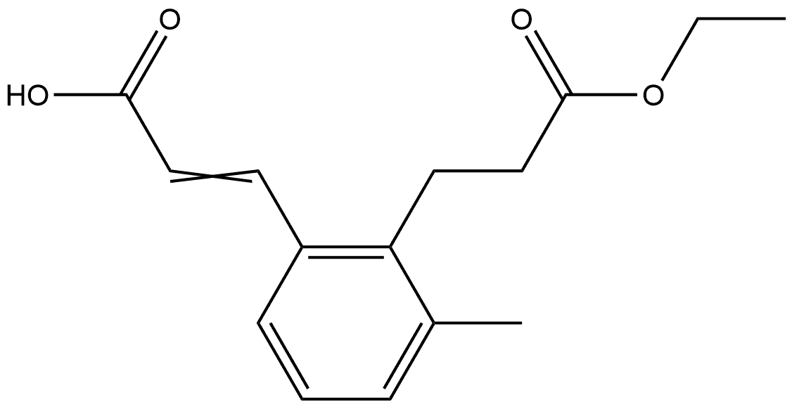 2-(3-Ethoxy-3-oxopropyl)-3-methylcinnamic acid 结构式