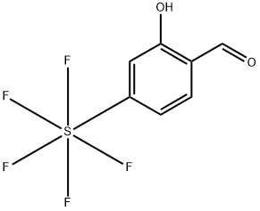 Sulfur, pentafluoro(4-formyl-3-hydroxyphenyl)-, (OC-6-21)- Struktur