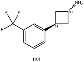 [3-(trifluoromethyl)phenyl]cyclobutan-1-amine hydrochloride, trans Structure
