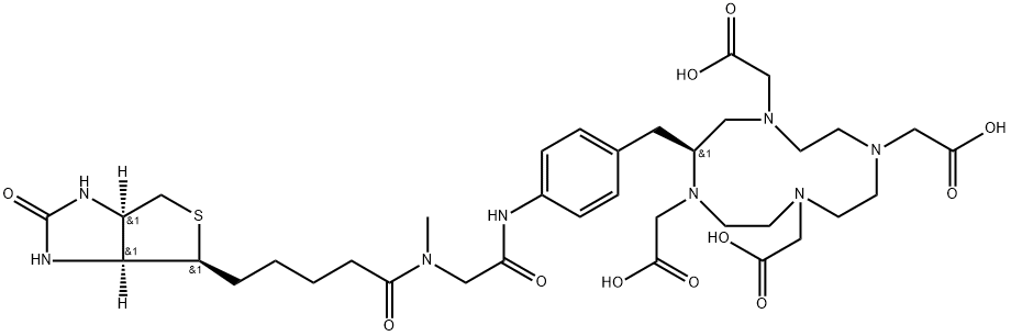 DOTA-Biotin-Sarcosine, 180978-54-5, 结构式