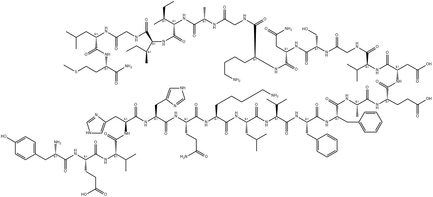 β-Amyloid (10-35), amide,181427-66-7,结构式