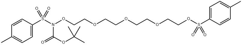 N-Tos-N-(t-butoxycarbonyl)-aminoxy-PEG4-Tos 结构式