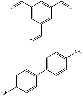 1,3,5-Benzenetricarboxaldehyde, polymer with [1,1'-biphenyl]-4,4'-diamine Struktur
