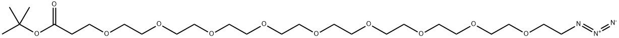 叠氮-九聚乙二醇-丙酸叔丁酯,1818294-43-7,结构式