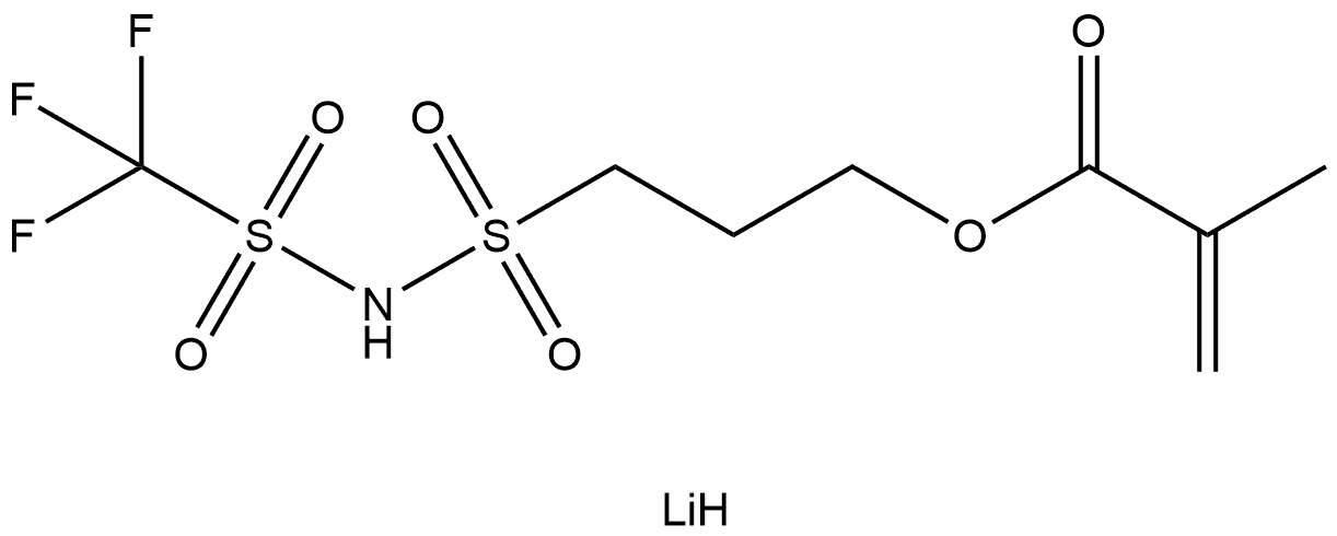 2-Propenoic acid, 2-methyl-, 3-[[[(trifluoromethyl)sulfonyl]amino]sulfonyl]propyl ester, lithium salt (1:1), homopolymer Structure