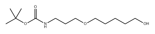 (3-((5-羟基戊基)氧基)丙基)氨基甲酸叔丁酯 结构式