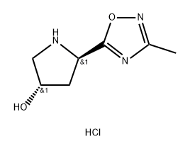 5-(3-methyl-1,2,4-oxadiazol-5-yl)pyrrolidin-3-ol hydrochloride Structure