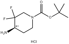 (4R)-4-氨基-3,3-二氟哌啶-1-羧酸叔丁酯(盐酸盐), 1820679-71-7, 结构式