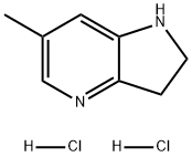 1H-Pyrrolo[3,2-b]pyridine, 2,3-dihydro-6-methyl-, hydrochloride (1:2) Structure