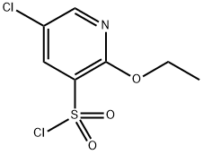 5-氯-2-乙氧基吡啶-3-磺酰氯 结构式