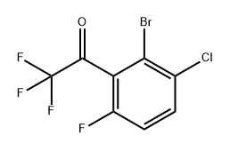 1-(2-BROMO-3-CHLORO-6-FLUOROPHENYL)-2,2,2-TRIFLUOROETHANO,1823559-69-8,结构式