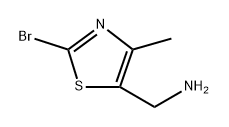 1-(2-bromo-4-methyl-1,3-thiazol-5-yl)methanamine 化学構造式