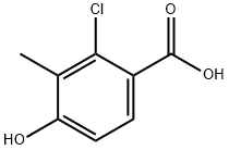 2-chloro-4-hydroxy-3-methylbenzoic acid Struktur