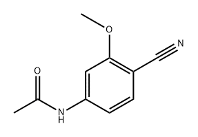 N-(4-氰基-3-甲氧基苯基)乙酰胺 结构式