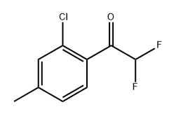 1-(2-Chloro-4-methyl-phenyl)-2,2-difluoro-ethanone 结构式