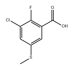 3-chloro-2-fluoro-5-(methylthio)benzoic acid 结构式