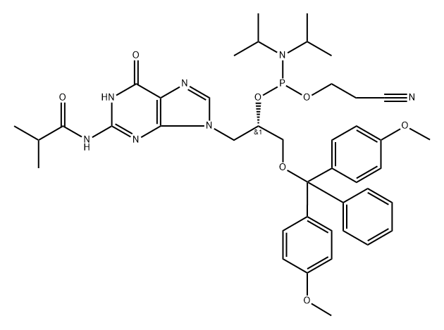 N2-IBU-G-(S)-GNA PHOSPHORAMIDITE, 182625-68-9, 结构式