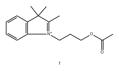 3H-Indolium,1-[3-(acetyloxy)propyl]-2,3,3-trimethyl-,iodide(1:1) Structure