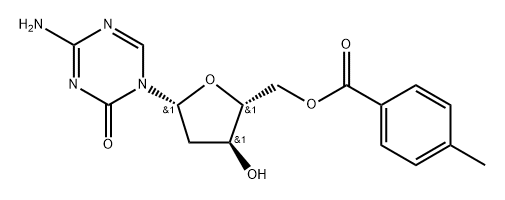 Decitabine impurity 2/((2R,3S,5R)-5-(4-amino-2-oxo-1,3,5-triazin-1(2H)-yl)-3-hydroxytetrahydrofuran-2-yl)methyl 4-methylbenzoate Structure