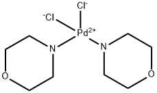 双(1-4-吗啉)二氯化钯(II) 结构式