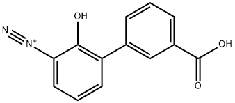 [1,1'-Biphenyl]-3-diazonium, 3'-carboxy-2-hydroxy- Structure