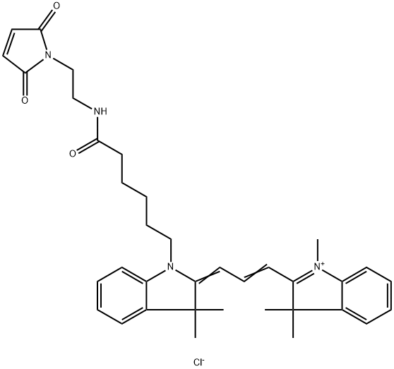 Cyanine3 maleimide Struktur