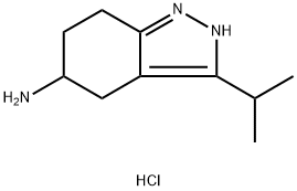 2H-Indazol-5-amine, 4,5,6,7-tetrahydro-3-(1-methylethyl)-, hydrochloride (1:2) Structure