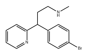 2-Pyridinepropanamine, γ-(4-bromophenyl)-N-methyl-,18453-10-6,结构式