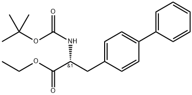 [1,1'-Biphenyl]-4-propanoic acid, α-[[(1,1-dimethylethoxy)carbonyl]amino]-, ethyl ester, (αR)- Struktur
