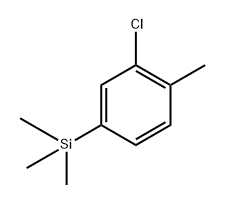 (3-chloro-4-methylphenyl)trimethylsilane Struktur