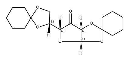 α-D-ribo-Hexofuranos-3-ulose, 1,2:5,6-di-O-cyclohexylidene- Structure
