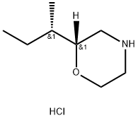 Morpholine, 2-[(1S)-1-methylpropyl]-, hydrochloride, (2R)- Structure