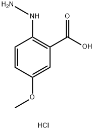 Benzoic acid, 2-hydrazinyl-5-methoxy-, hydrochloride (1:1) Structure