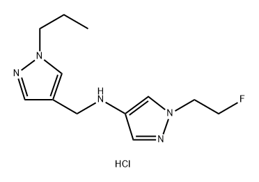 1-(2-fluoroethyl)-N-[(1-propyl-1H-pyrazol-4-yl)methyl]-1H-pyrazol-4-amine Structure