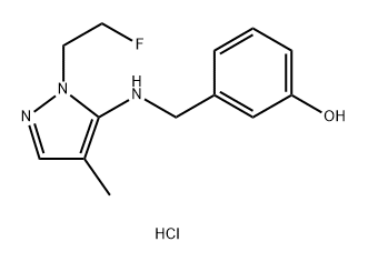 3-({[1-(2-fluoroethyl)-4-methyl-1H-pyrazol-5-yl]amino}methyl)phenol 结构式
