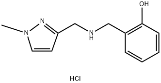 2-({[(1-methyl-1H-pyrazol-3-yl)methyl]amino}methyl)phenol Struktur