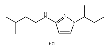 1-sec-butyl-N-(3-methylbutyl)-1H-pyrazol-3-amine 化学構造式