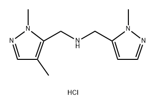 1-(1,4-dimethyl-1H-pyrazol-5-yl)-N-[(1-methyl-1H-pyrazol-5-yl)methyl]methanamine,1855947-21-5,结构式