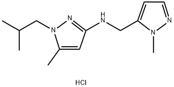 1-isobutyl-5-methyl-N-[(1-methyl-1H-pyrazol-5-yl)methyl]-1H-pyrazol-3-amine Structure