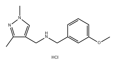 1-(1,3-dimethyl-1H-pyrazol-4-yl)-N-(3-methoxybenzyl)methanamine 结构式