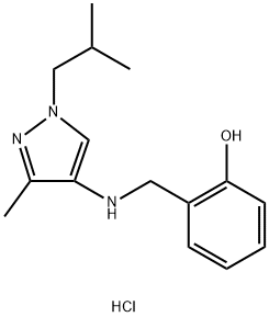2-{[(1-isobutyl-3-methyl-1H-pyrazol-4-yl)amino]methyl}phenol 结构式