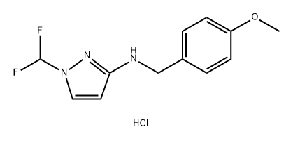 1-(difluoromethyl)-N-(4-methoxybenzyl)-1H-pyrazol-3-amine 结构式