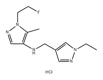N-[(1-ethyl-1H-pyrazol-4-yl)methyl]-1-(2-fluoroethyl)-5-methyl-1H-pyrazol-4-amine Structure