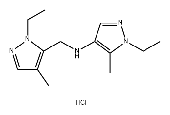 1-ethyl-N-[(1-ethyl-4-methyl-1H-pyrazol-5-yl)methyl]-5-methyl-1H-pyrazol-4-amine,1856019-49-2,结构式